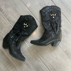 Black Western Leather Boots